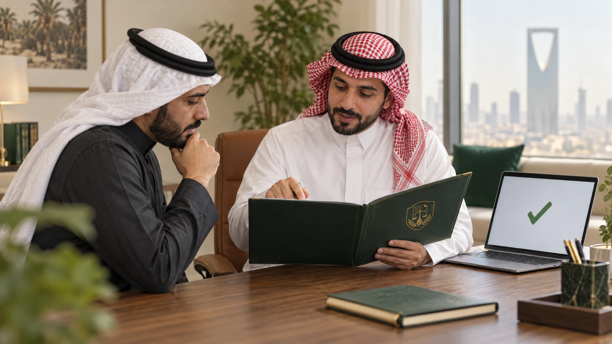 جلسة استشارة داخل مكتب مؤسسة إعلام الإنجاز